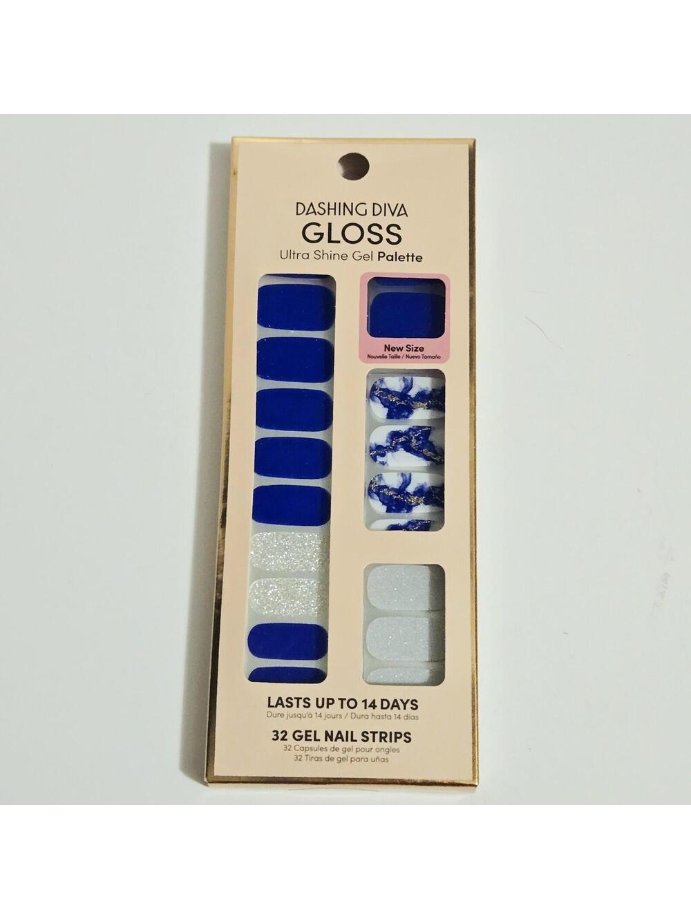 Dashing Diva - Gloss Ultra Shine Gel Palette 32 Gel Nail Strips- Blue Vixen